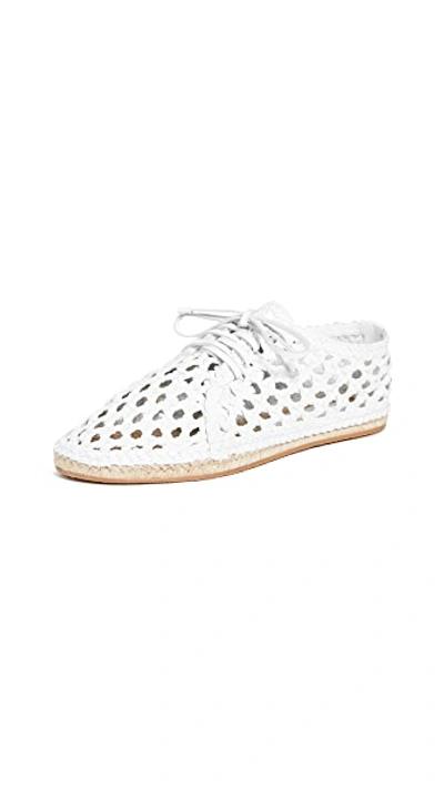 Shop Zimmermann Woven Espadrille Flats In White