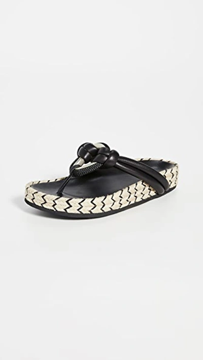 Shop Rag & Bone Eva Thong Espadrilles In Black