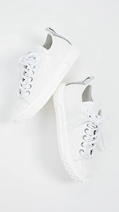 Shop Giuseppe Zanotti Blabber Sneakers In Off White