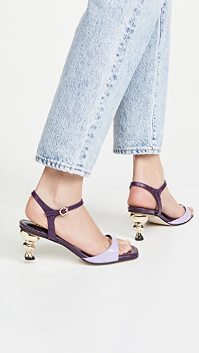 Shop House Of Holland Sunset Sandals In Purple Multi