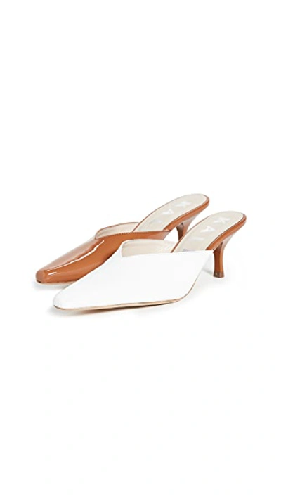 Shop Kalda Alba Slides In Brown/white