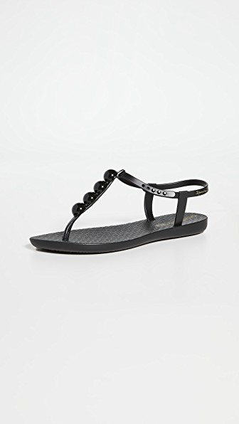 pearl t strap sandals