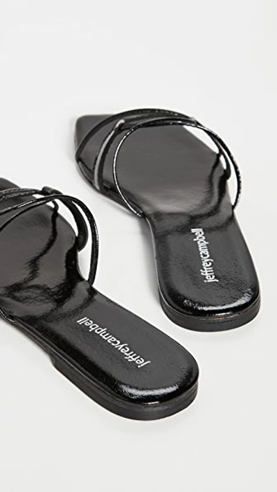 Shop Jeffrey Campbell Adison Sandals In Black Patent