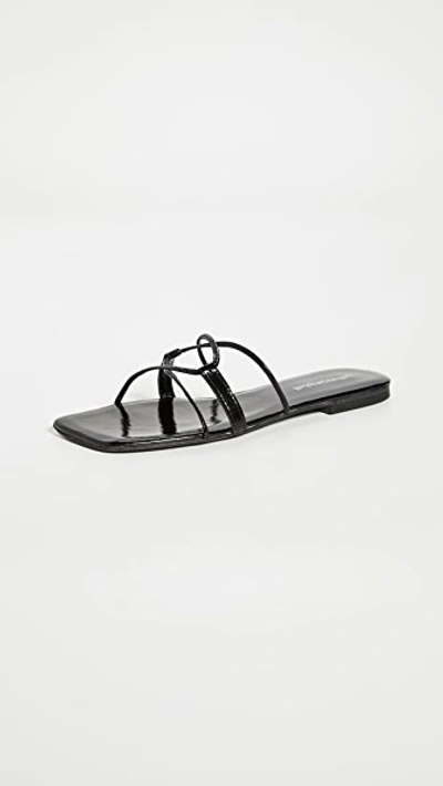 Shop Jeffrey Campbell Adison Sandals In Black Patent