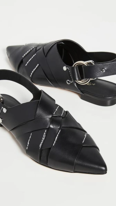 Shop 3.1 Phillip Lim / フィリップ リム Deanna Woven Pointy Flats In Black