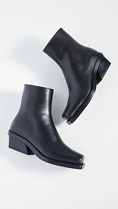 Shop Proenza Schouler Box Toe Booties In Nero