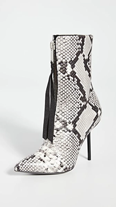 Ben Taverniti Unravel Project Unravel Project Grey 100 Snake Print Ankle Boots In Medium Grey