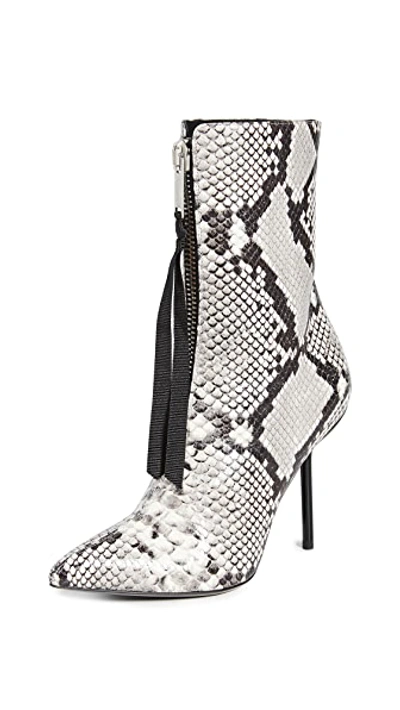 Ben Taverniti Unravel Project Unravel Project Grey 100 Snake Print Ankle Boots In Medium Grey