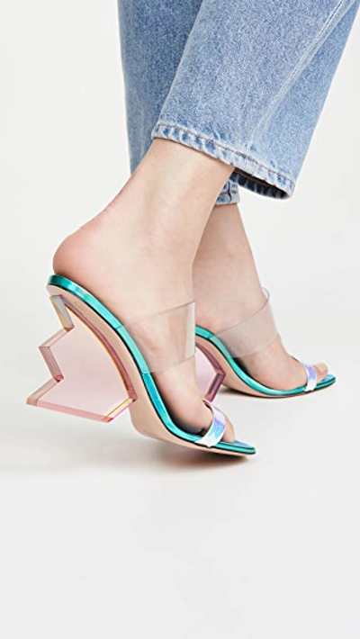 Shop Nicholas Kirkwood Aurora Mules In Blue Iridescent