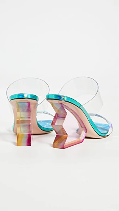 Shop Nicholas Kirkwood Aurora Mules In Blue Iridescent