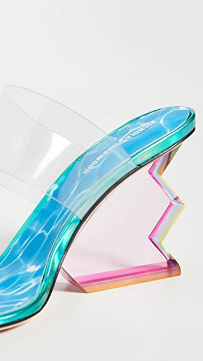 Shop Nicholas Kirkwood Aurora Mules In Blue Iridescent