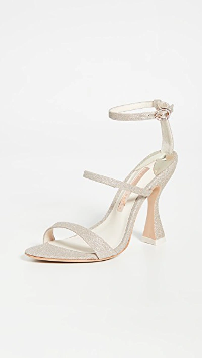 Shop Sophia Webster Rosalind Hourglass Sandals In Champagne Glitter