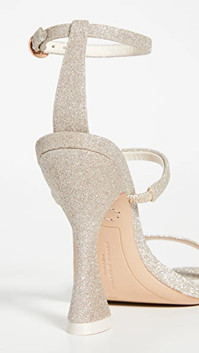 Shop Sophia Webster Rosalind Hourglass Sandals In Champagne Glitter