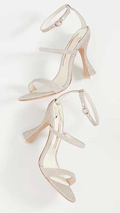 Shop Sophia Webster Rosalind Hourglass Sandals In Champagne Glitter