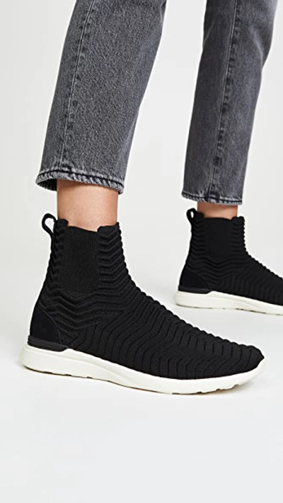 Shop Apl Athletic Propulsion Labs Techloom Chelsea Sneaker Boots In Black/pristine