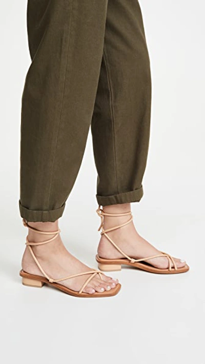 Shop Loq Ara Strappy Sandals In Dune