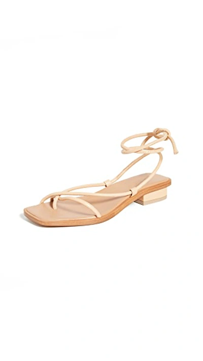 Shop Loq Ara Strappy Sandals In Dune