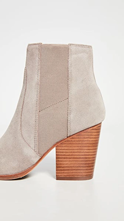 Shop Soludos Emma Block Heel Booties In Mineral Grey