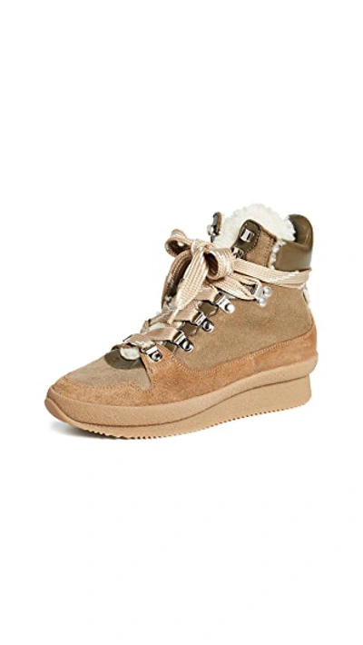 Shop Isabel Marant Brendta Suede Hiking Boots In Taupe