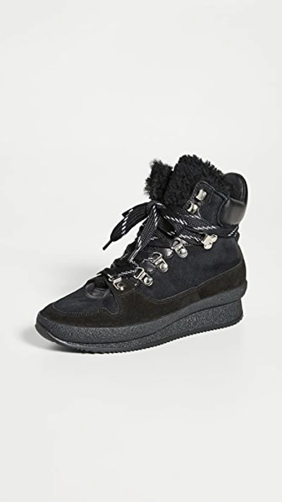 Shop Isabel Marant Brendta Suede Hiking Boots In Black