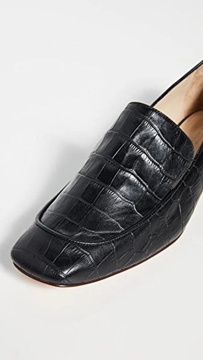 Shop Mari Giudicelli Ned Loafers In Nero Croco