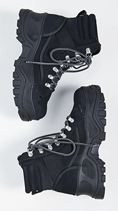 Buffalo Fendo Lace Up Boots In Black