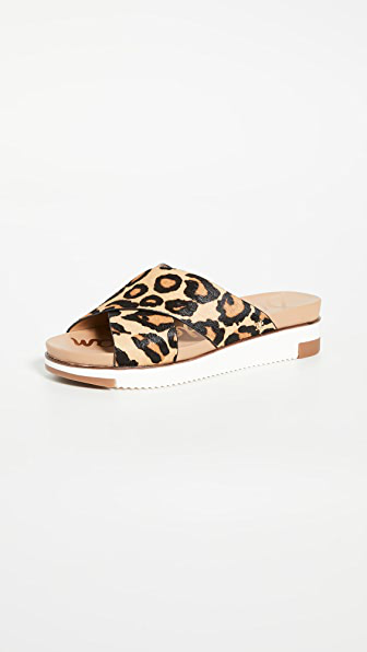 cheetah print slide sandals