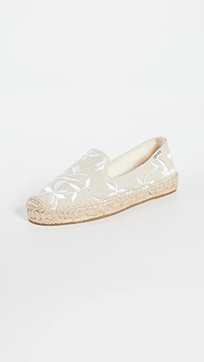 Shop Soludos Shiloh Embroidered Espadrilles In Sand