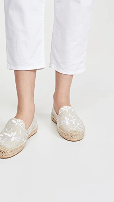 Shop Soludos Shiloh Embroidered Espadrilles In Sand