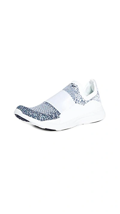 Shop Apl Athletic Propulsion Labs Techloom Bliss Sneakers In White/iridescent/ombre
