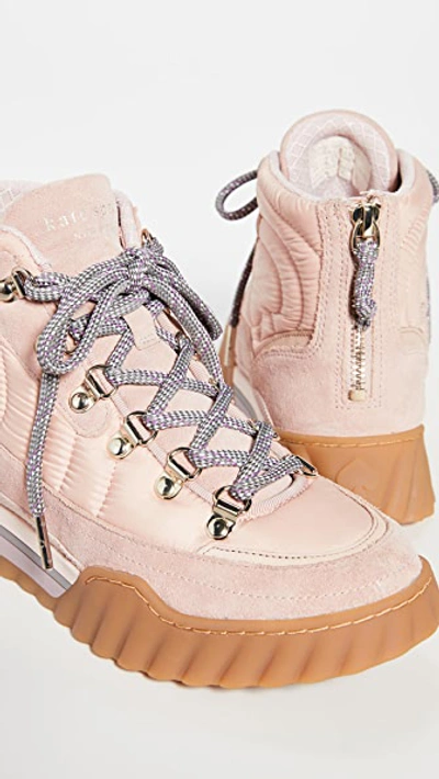 Shop Kate Spade Wynter Hiker Boots In Pale Vellum