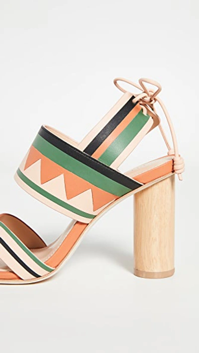 Shop Ulla Johnson Milou Heel Sandals In Patchwork