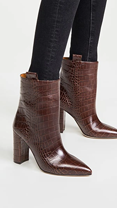 Moc Croco Ankle Boots 100mm
