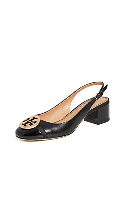 Shop Tory Burch Minnie Slingback Pumps 55mm In Perfect Black