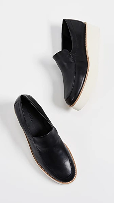 Shop Vince Zeta Platform Loafers In Black