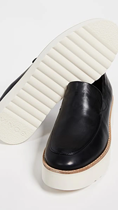 Shop Vince Zeta Platform Loafers In Black