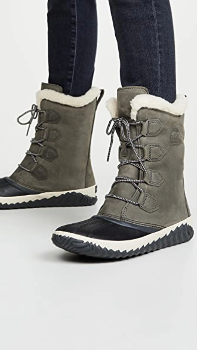 Shop Sorel Out 'n About Plus Tall Boots In Quarry/coal