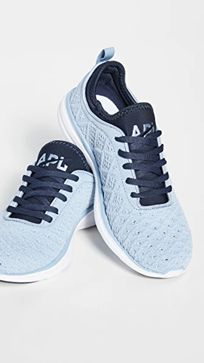 Shop Apl Athletic Propulsion Labs Techloom Phantom Sneakers In Blue Oxide/midnight/white