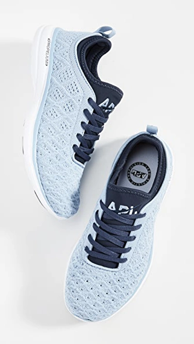 Shop Apl Athletic Propulsion Labs Techloom Phantom Sneakers In Blue Oxide/midnight/white