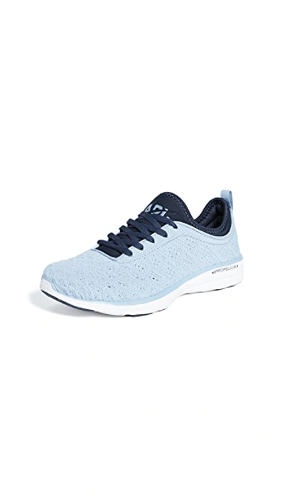 Shop Apl Athletic Propulsion Labs Techloom Phantom Sneakers In Blue Oxide/midnight/white