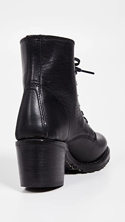 Shop Frye Sabrina 6g Lace Up Boots In Black