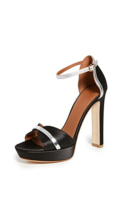 Shop Malone Souliers Miranda Ms 125 Sandals In Black/silver