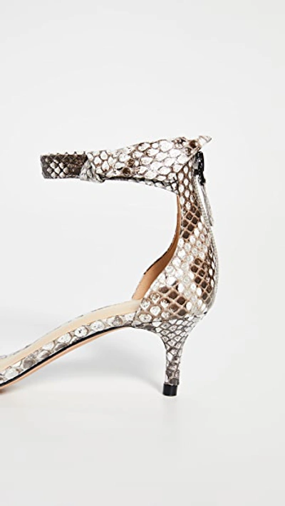 Shop Alexandre Birman Assymetric Clarita 50 Exotic Sandals In Natural