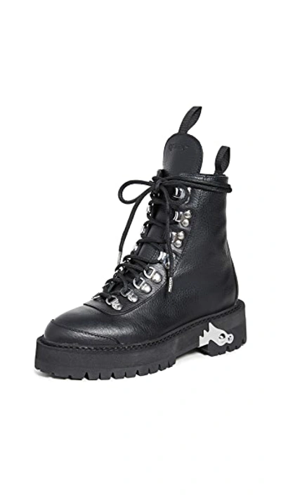 Shop Off-white Hiking Boots In Black