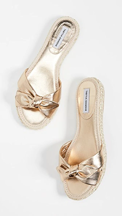 Shop Tabitha Simmons Heli Slides In Gold