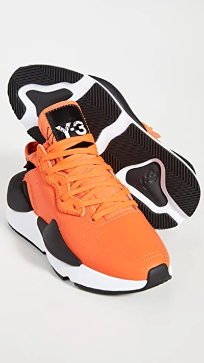 Shop Y-3 Kaiwa Sneakers In Solorange/black/ftwrwhite