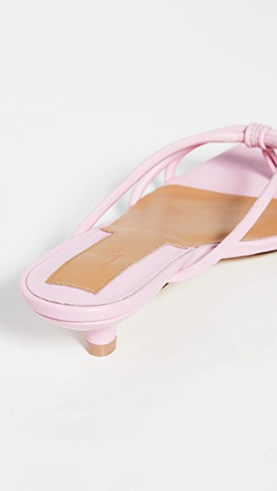 Shop Jaggar Loop Kitten Heel Sandals In Pink Lilac