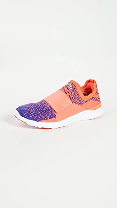 Shop Apl Athletic Propulsion Labs Techloom Bliss Sneakers In Impulse Red/blue Haze/white