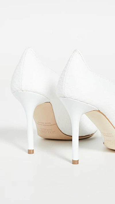 Shop Malone Souliers 85mm Alessia Pumps In White/white