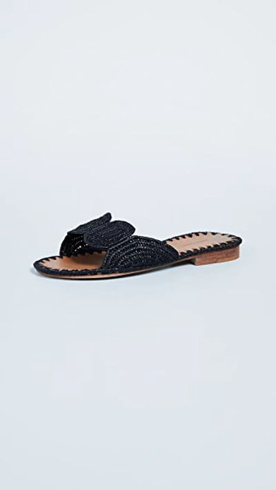 Shop Carrie Forbes Naima Slides In Noir